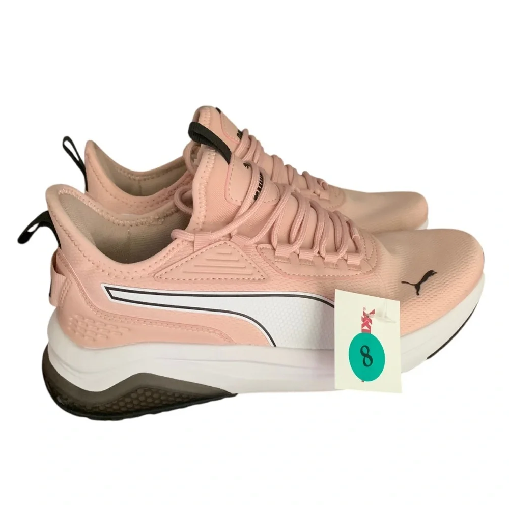 PUMA NWOB Womens Amplifier Soft Lace Up Sneakers Shoes Casual Pink Sz 8